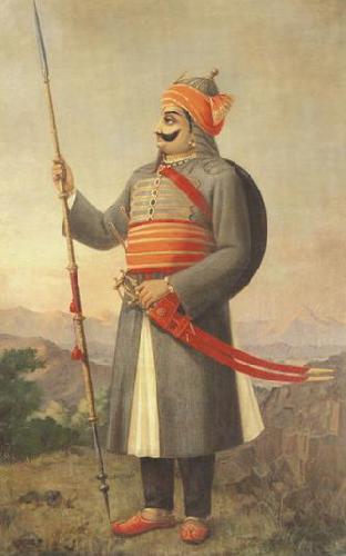 Raja Ravi Varma Maharana Prathap Singh oil painting picture